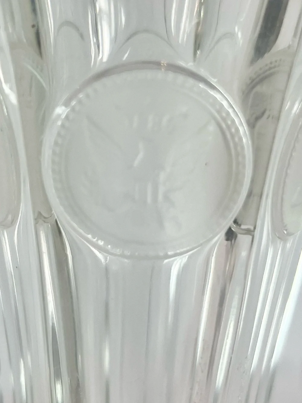 Vintage Fostoria Clear Coin Glass Bud Vase - 8